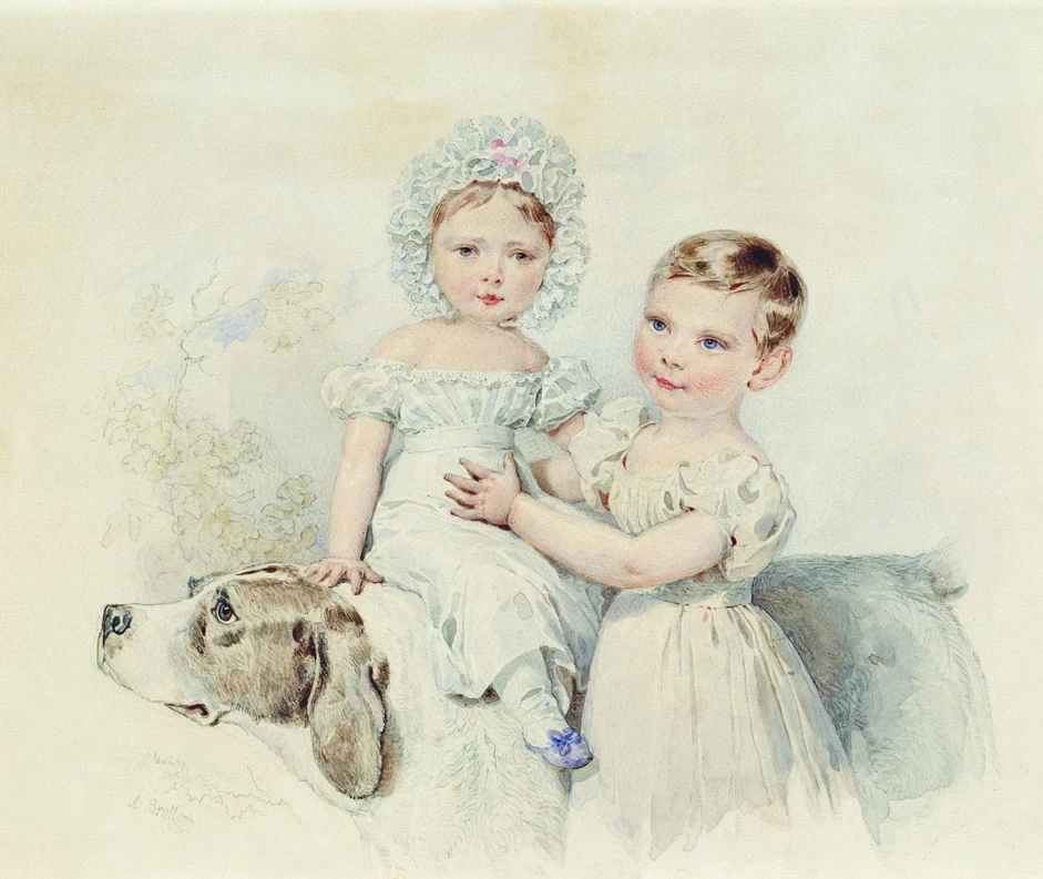 Ragazze con cane - Museo delle Belle Arti, Tula